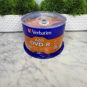 Verbatim DVD-R Discs, 4.7GB, 16x, Spindle, Matte Silver, 50 Pack, NEW,SEALED